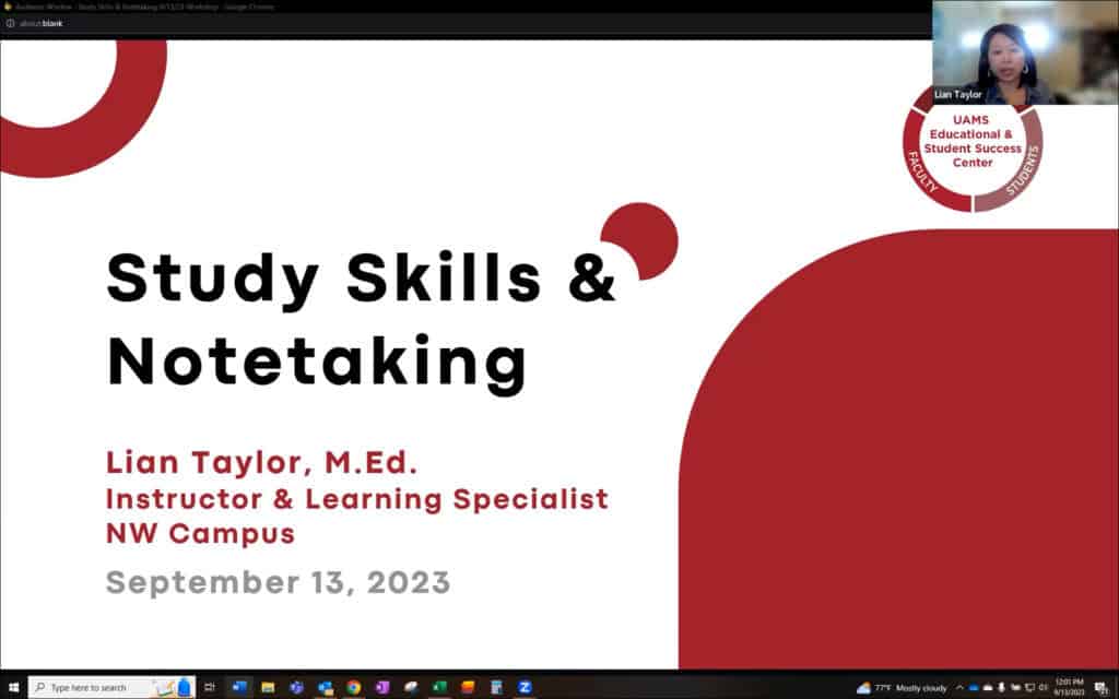 Thumbnail image of Study Skills and Notetaking video.